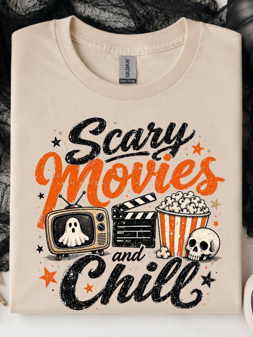 Halloween Scary Movies and Chill T-Shirt